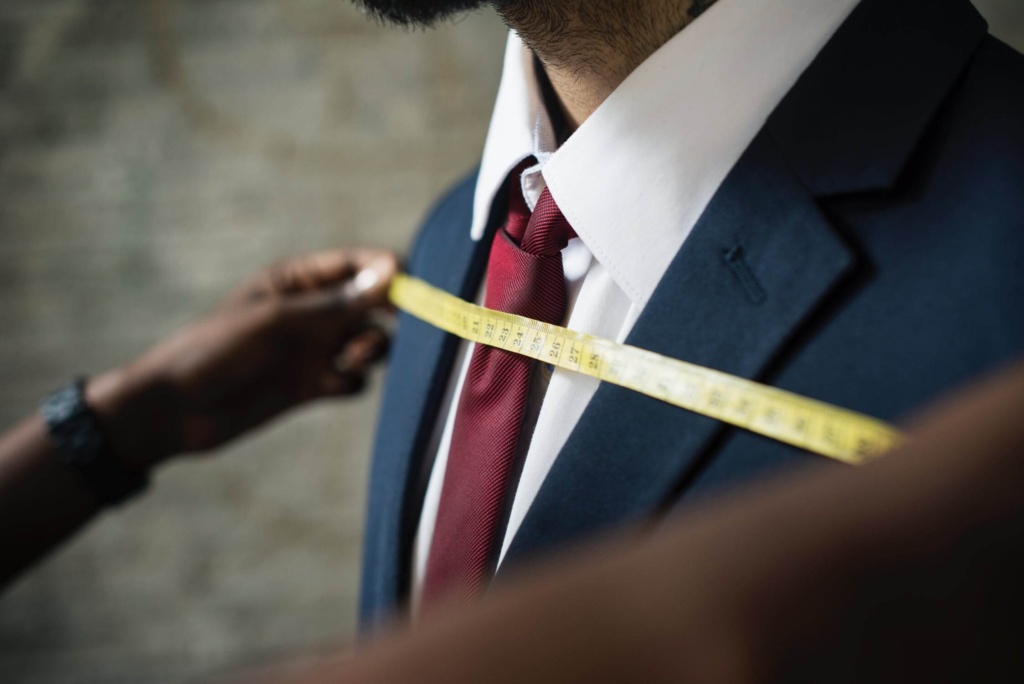 bespoke tailoring measuring for a suit