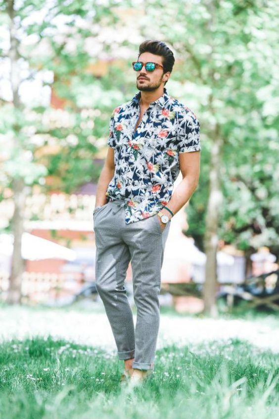 smart casual printed button downs