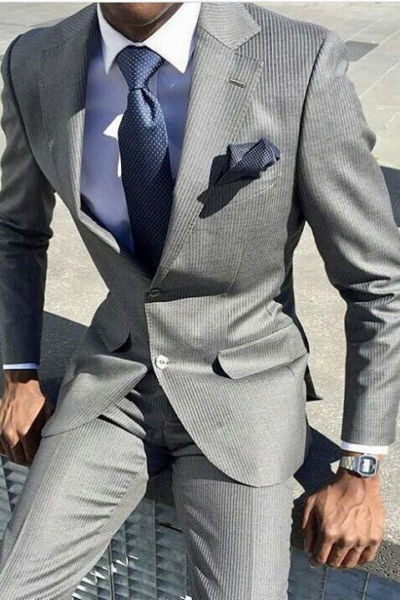 grey suit interview attire