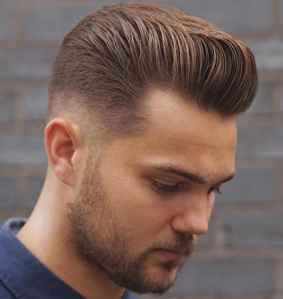 Pompadour With A Taper Fade mens short hairstyles