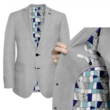Grey Suit With Blue Fish Uniform