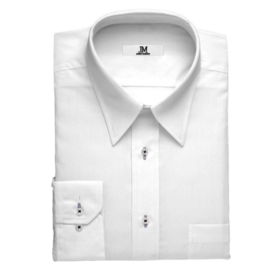 white button down shirt for a black uniform
