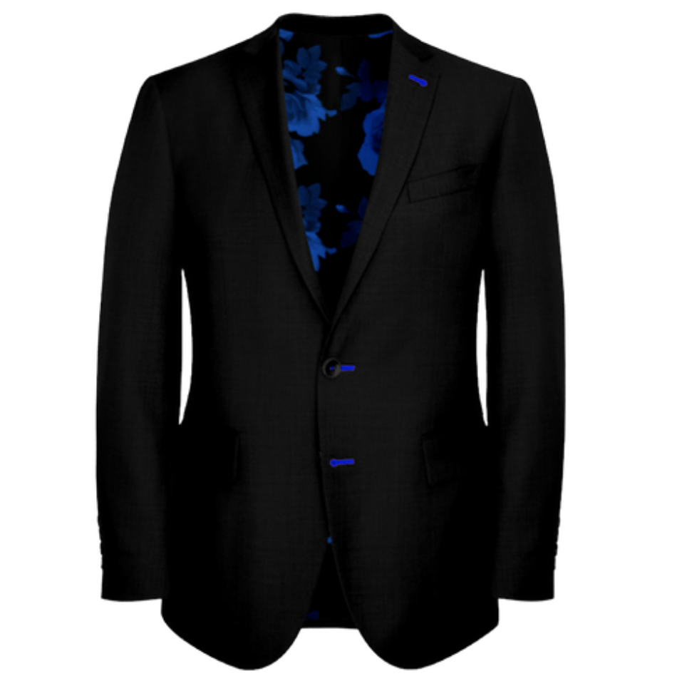 Black Suit With Blue Rose Uniform