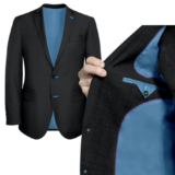 Charcoal Grey With blue solid Lining
