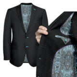Charcoal Grey With teal Lining